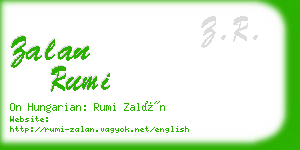 zalan rumi business card